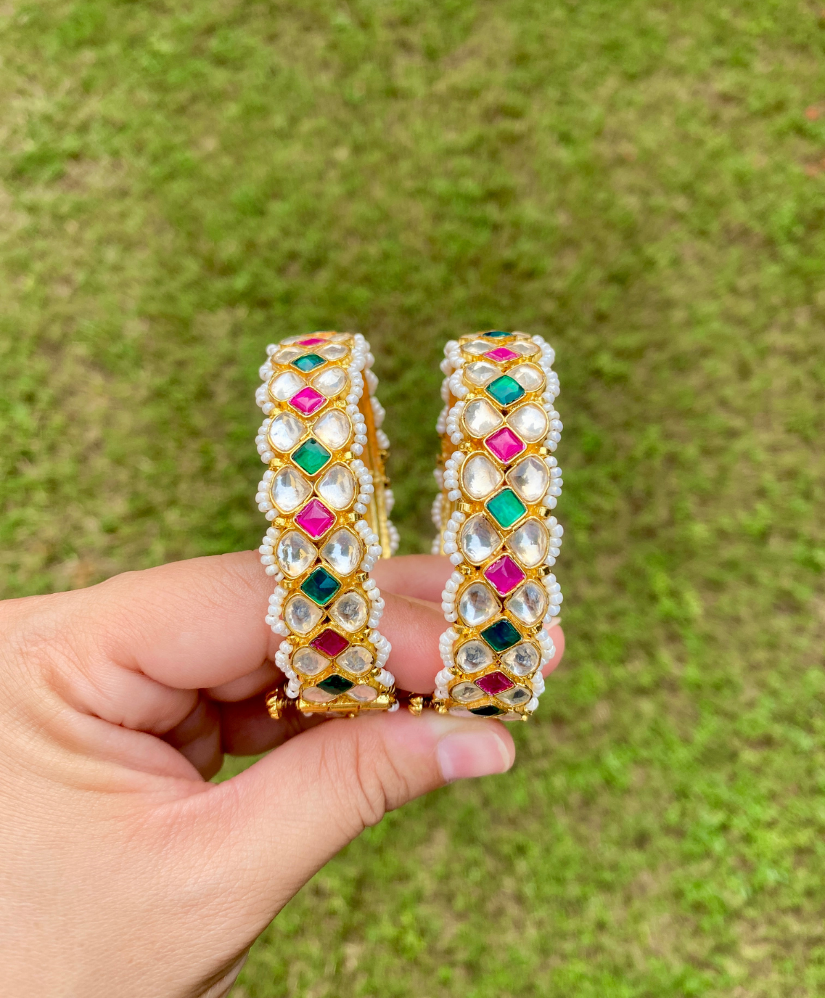 Pachi Kundan Kadas for Women