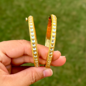 Single Line Kundan Bangles - AKB010