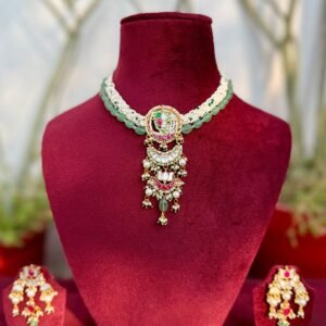 Lotus Kundan Necklace - AKN014