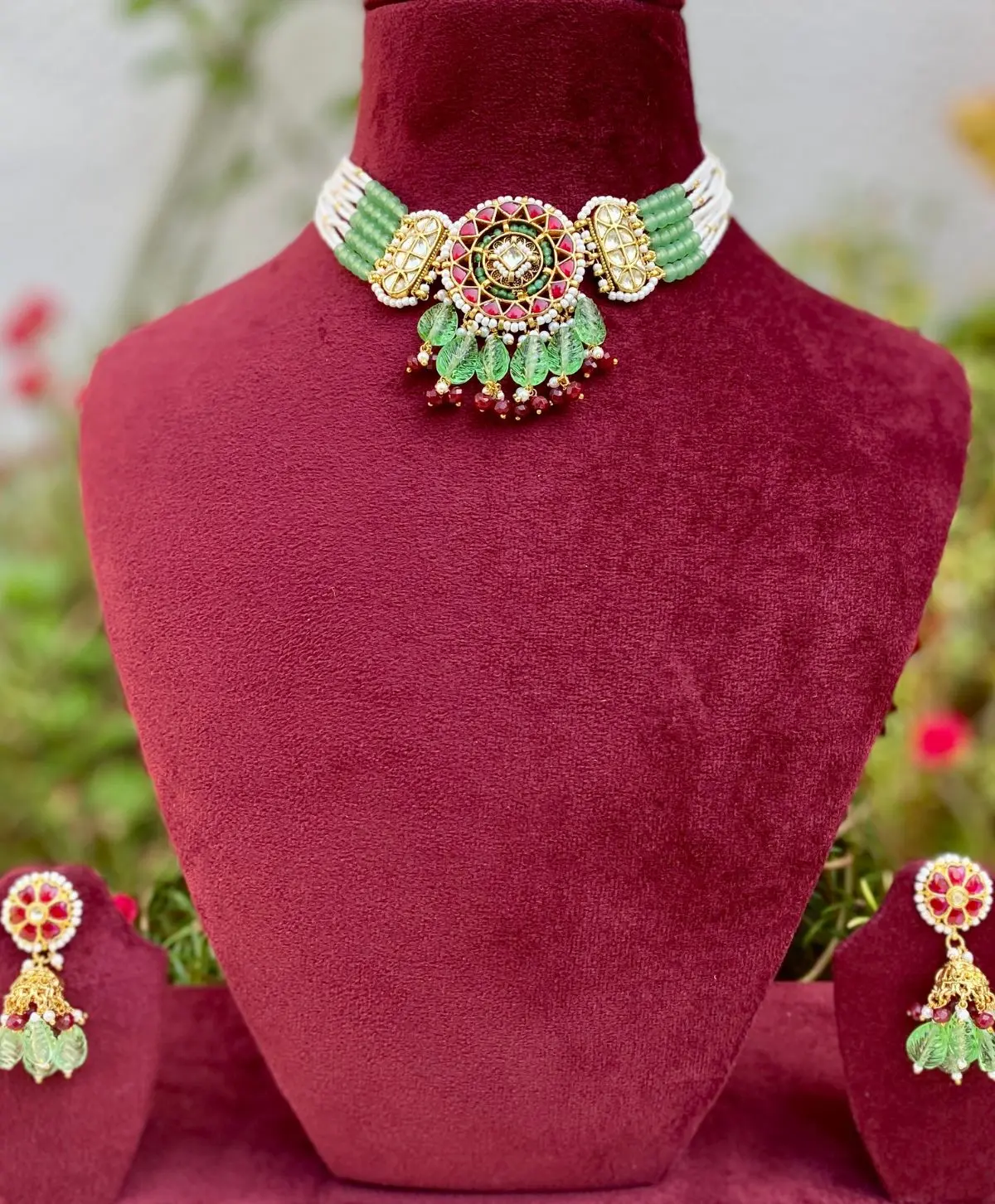 Pachi Kundan Choker for Women