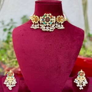 Satrangi Kundan Choker - AKN027