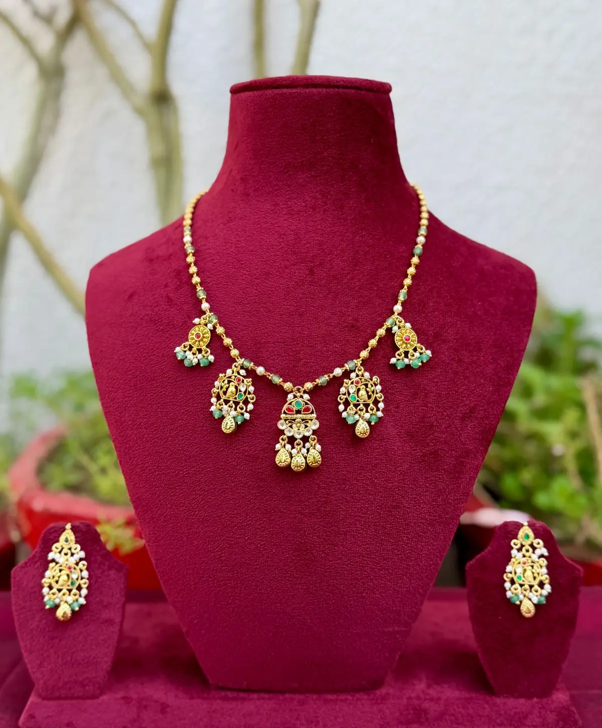 Kundan Mini Chidiya Necklace for Women