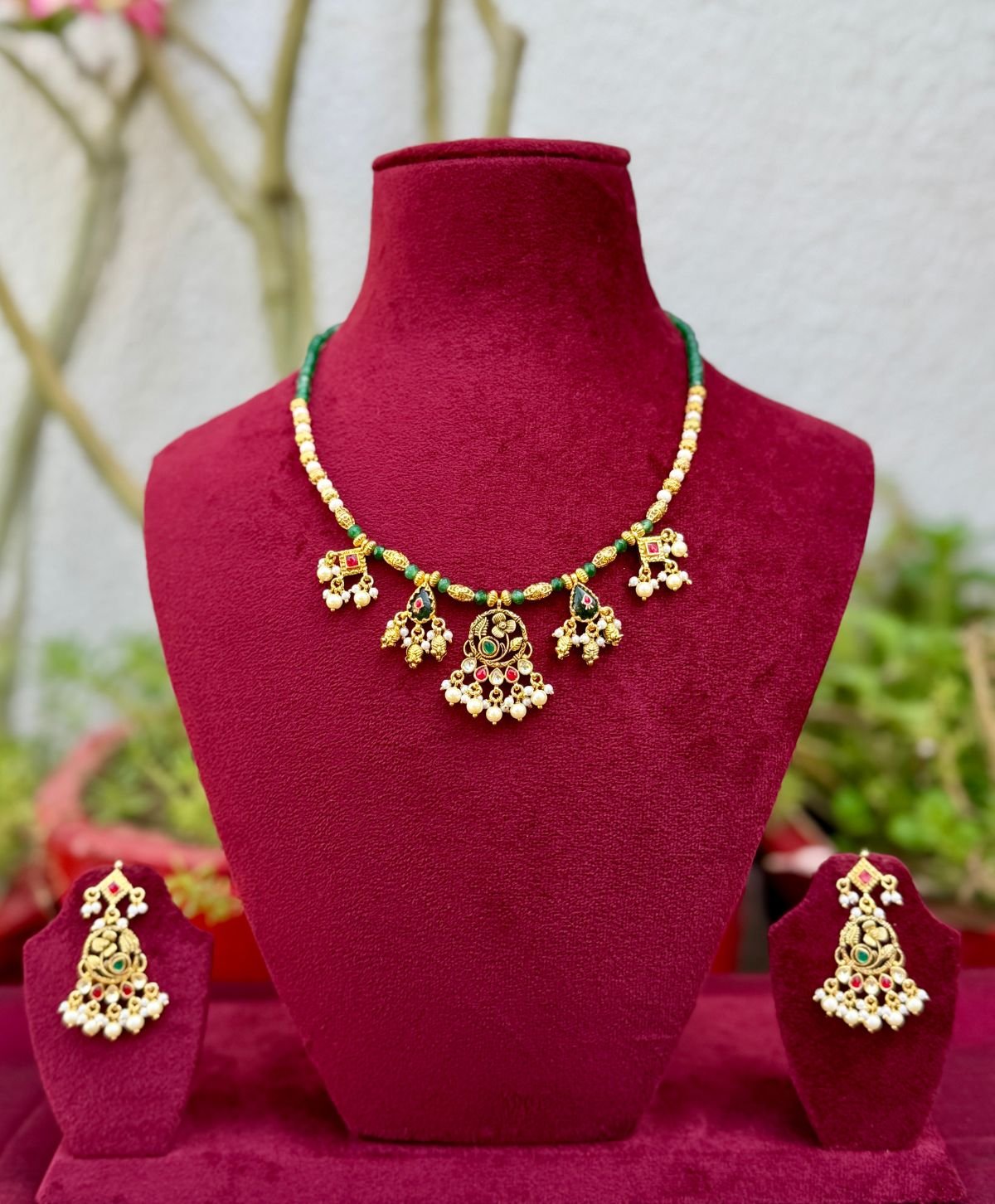 Kundan Mini Phool Necklace for Women