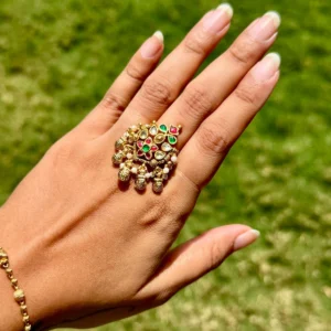 Pachi Kundan Ring for Women
