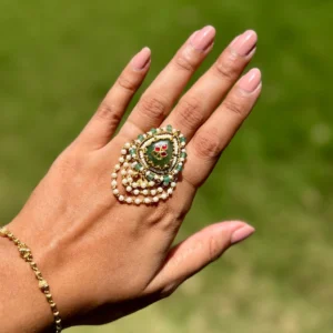 Pachi Kundan Ring for Women