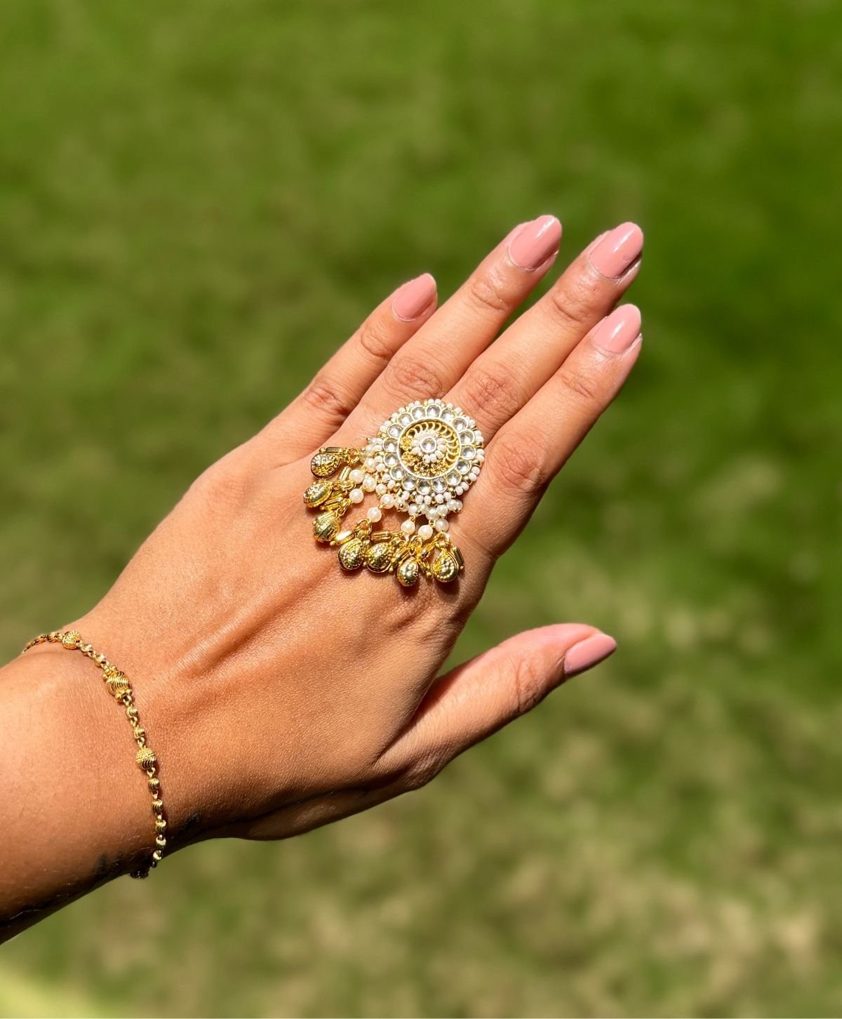 Pachi Kundan Ring for Women