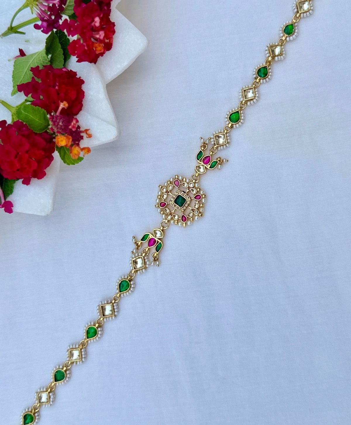 Pachi Kundan Sheesh Patti for Women