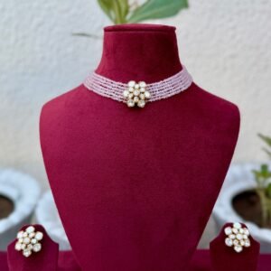 Dusty Pink Polki Choker - APN004