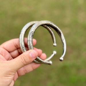 Textured Oxidised German Silver Kada Bangle
