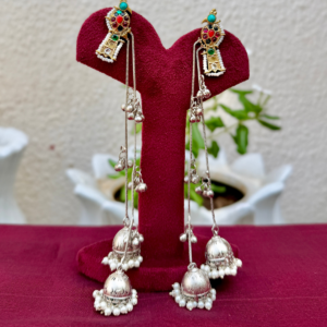 Navratna Bird Kashmiri Earrings - AGE056
