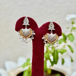 Dual Tone German Silver Earrings