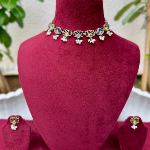 Dual tone Lotus Necklace - AGN016