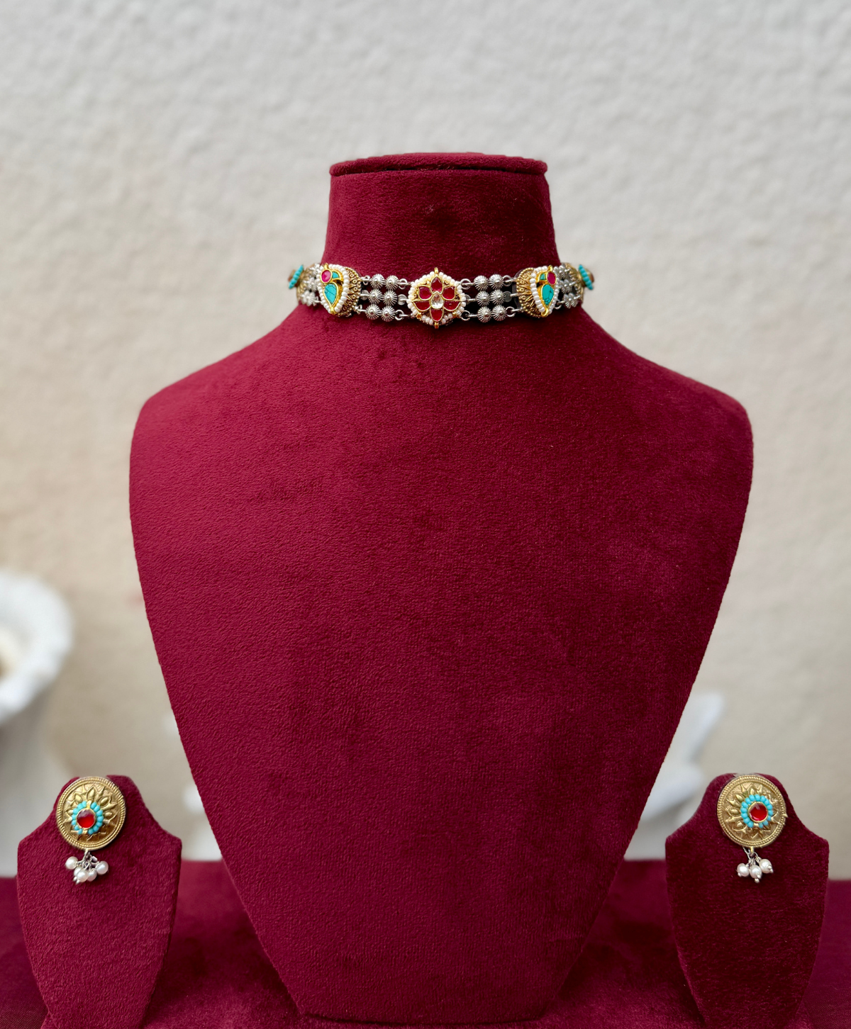 German Silver Fusion Choker for Women