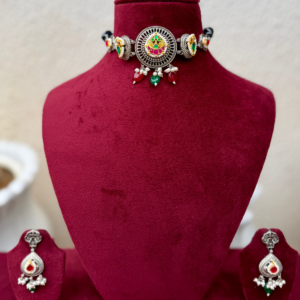 German Silver Fusion Choker -AGN025