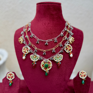 Three Layer Hanging Necklace - AGN028