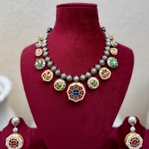 Multicolour Dual Tone Fusion Necklace - AGN029