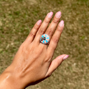 Blue Peach Small Tribal Ring - AGR009