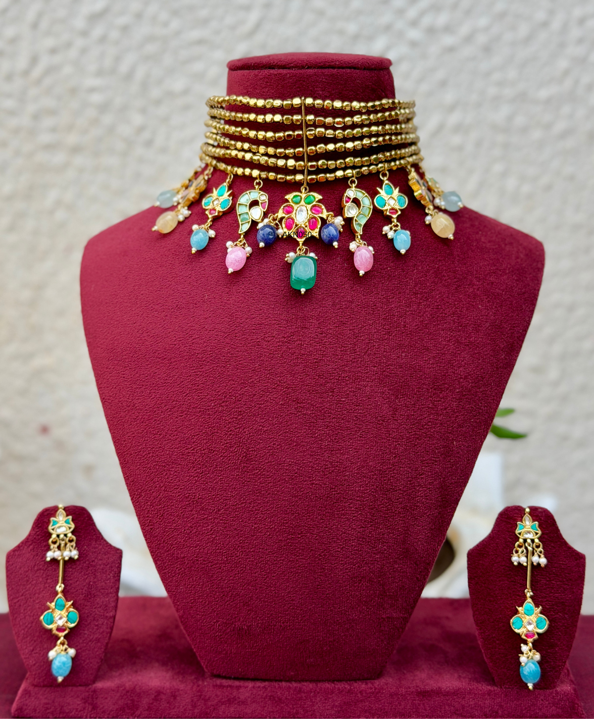 Multi Kundan Fusion Choker for Women
