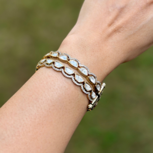 Polki Kundan Openable Bangles